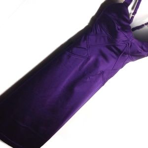 Bebe Purple Satin Mini Dress Size XXS